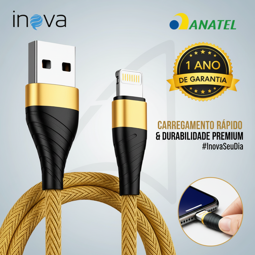 Cabo Carregador iPhone Original Inova 2m