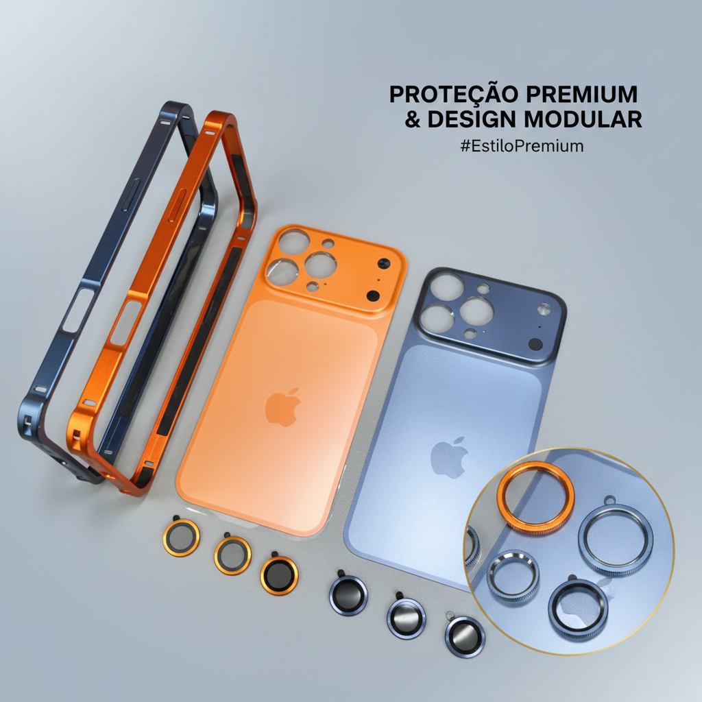 Capa Case Bumper Borda Metal para iPhone