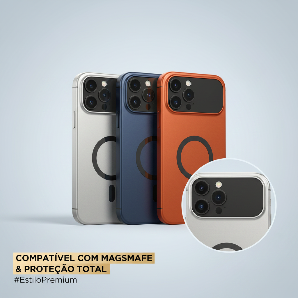 Capa Metal Textura Nu Luz Fosco para iPhone