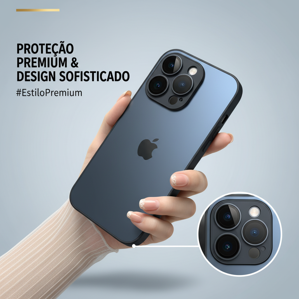 Capa Case Vidro Fosco Premium para iPhone